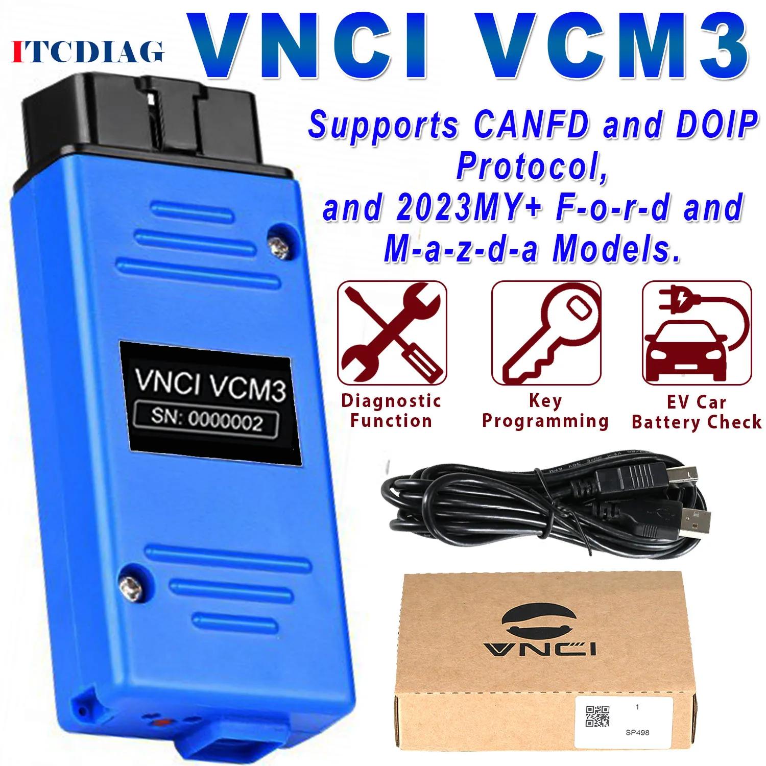 VNCI VCM3 ڵ  ĳ,  CAN FD DOIP DIOP ,   MDI2 , 1996-2023 EV ڵ ͸ 